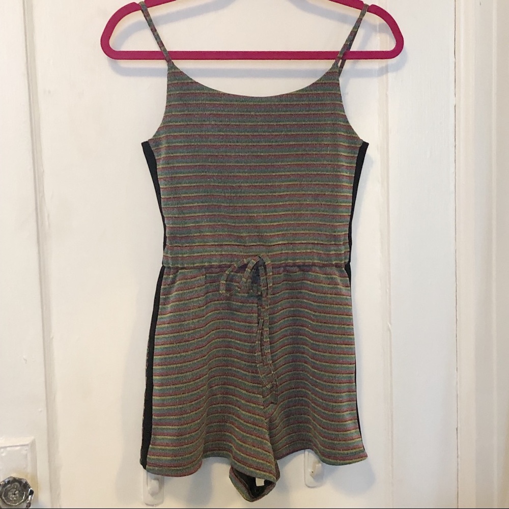 NWT Topshop Rainbow Sporty Glitter Stripe …